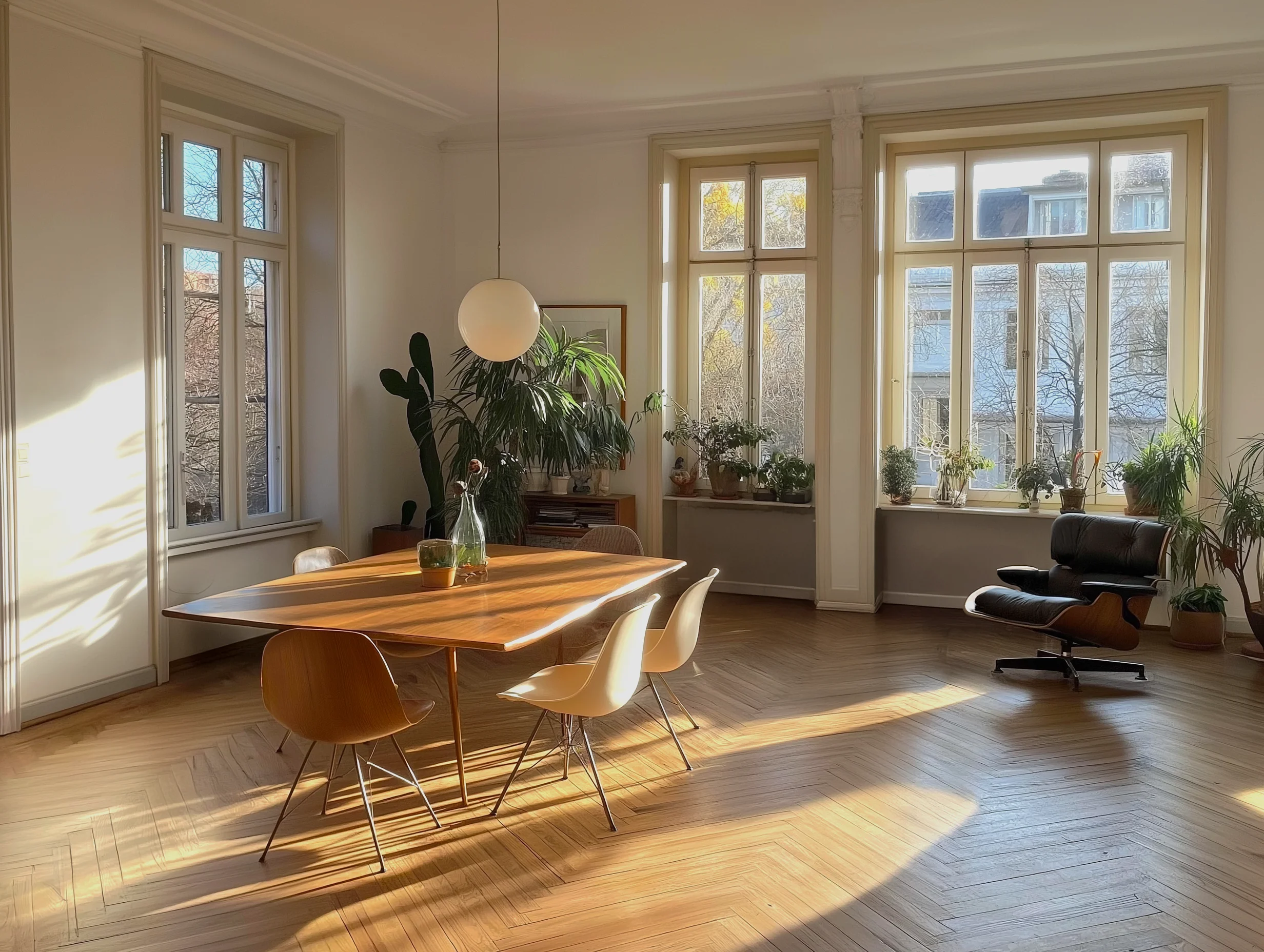 Diseño de interior de un loft moderno y espacioso en Berlín.